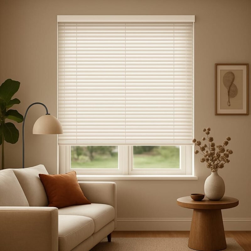 ستائر معدنية بيضاء