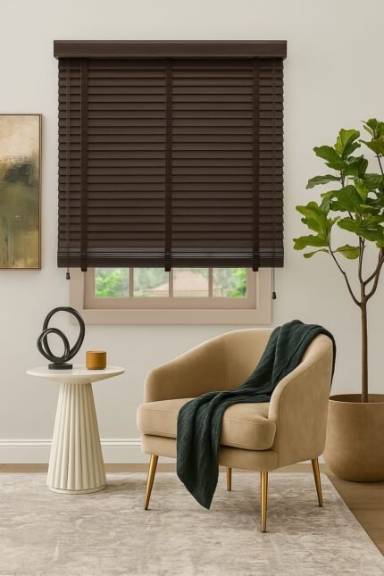 ستارة خشبية بنية