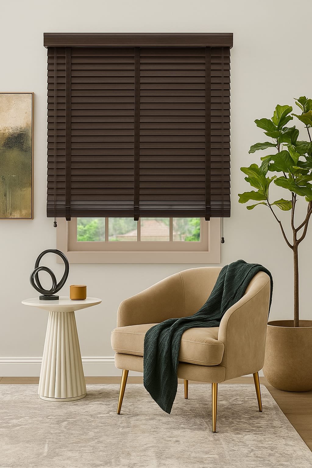 ستارة خشبية بنية