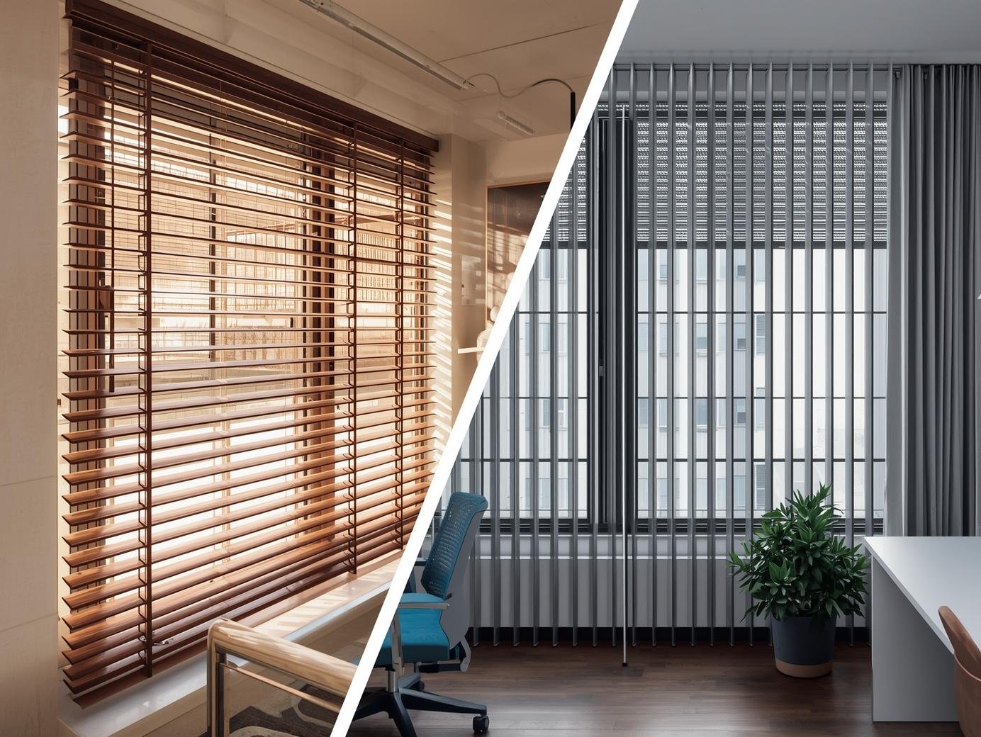 الفرق بين الستائر الخشبية والستائر المعدنية